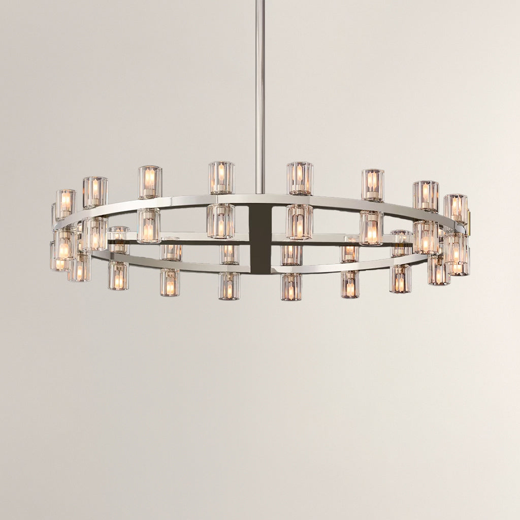 Arcachone LED Round Wagon Wheel Chandelier