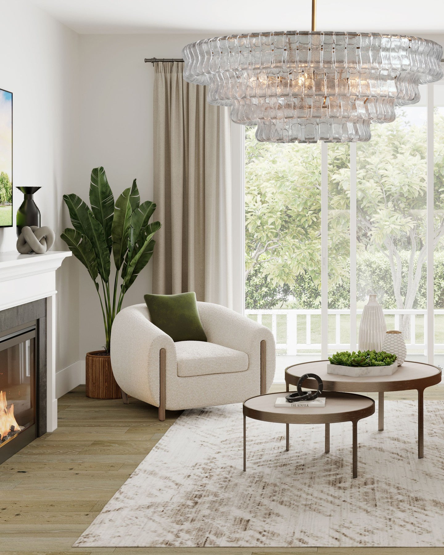 Ghiaccio Smoke Class Round Chandelier 24"36"48"60"