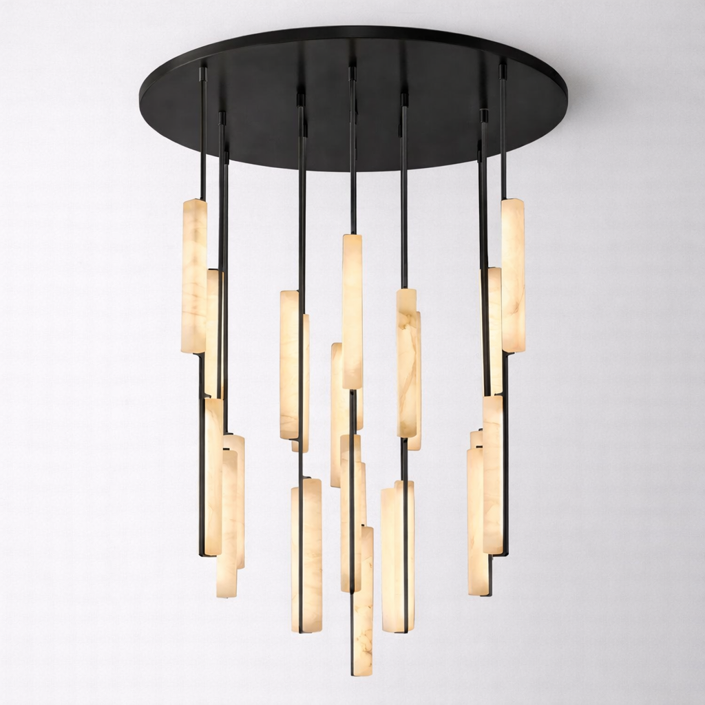 Audubond Alabaster Round Chandelier