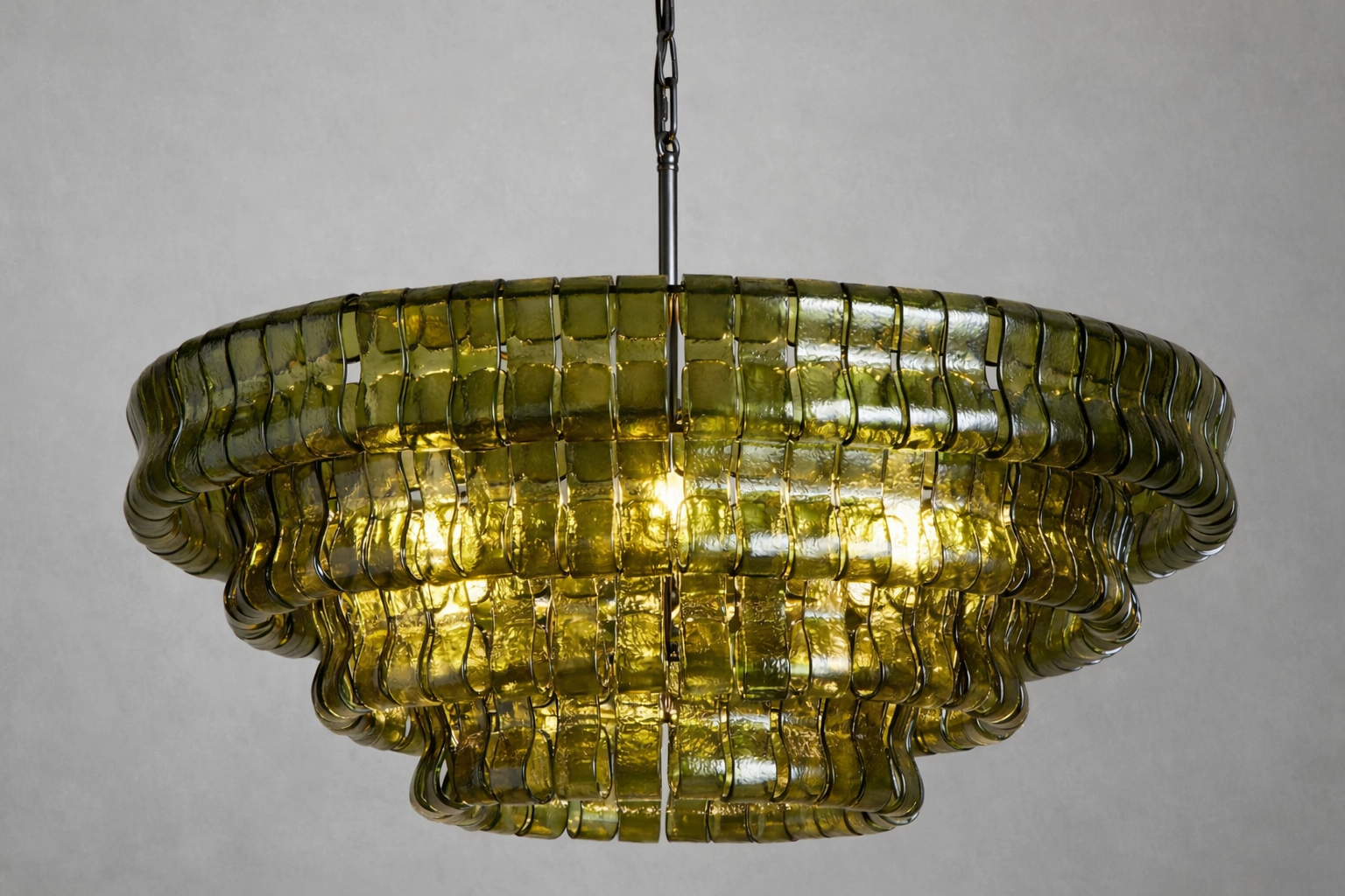Ghiaccio Smoke Class Round Chandelier 24"36"48"60"