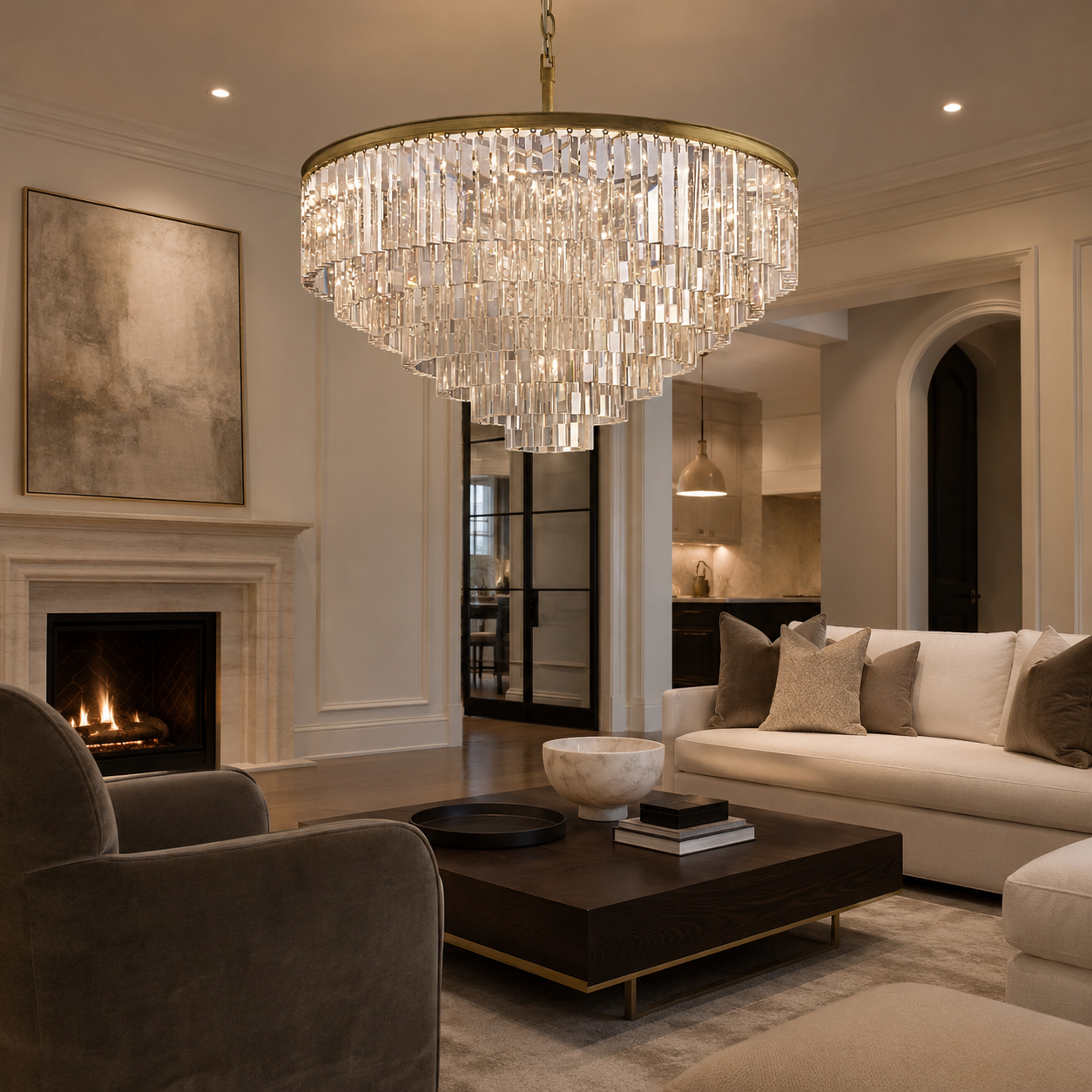 1920S Odeonar Round Chandelier