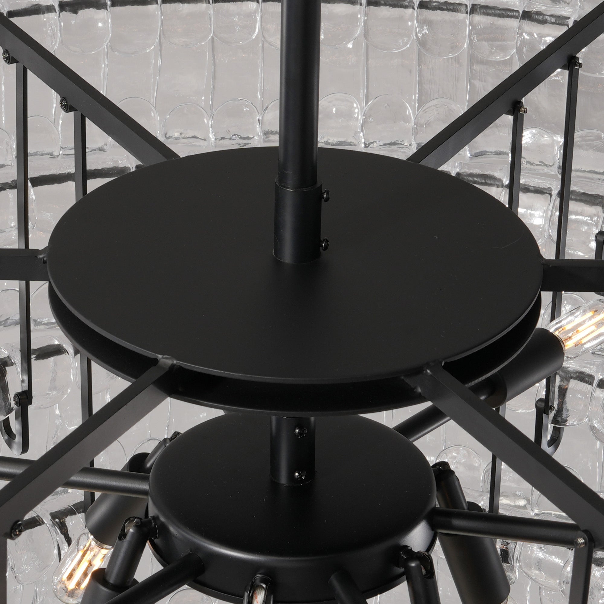 Ghiaccio Smoke Class Round Chandelier 24"36"48"60"