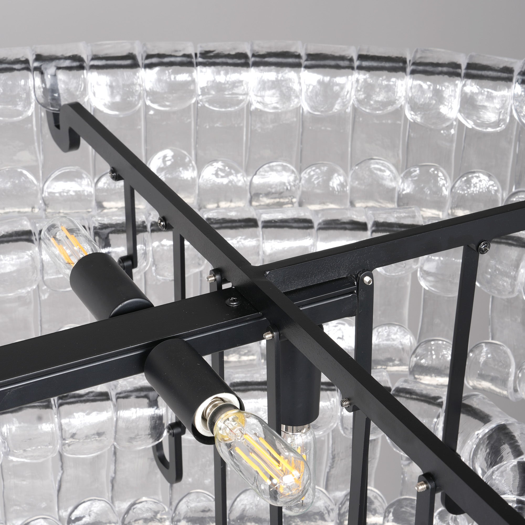 Ghiaccio Smoke Class Oval Chandelier 54"/ 65"