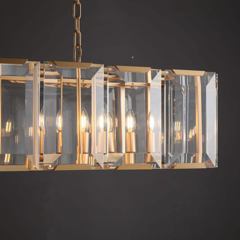 Harlowa Crystal Rectangular Chandelier