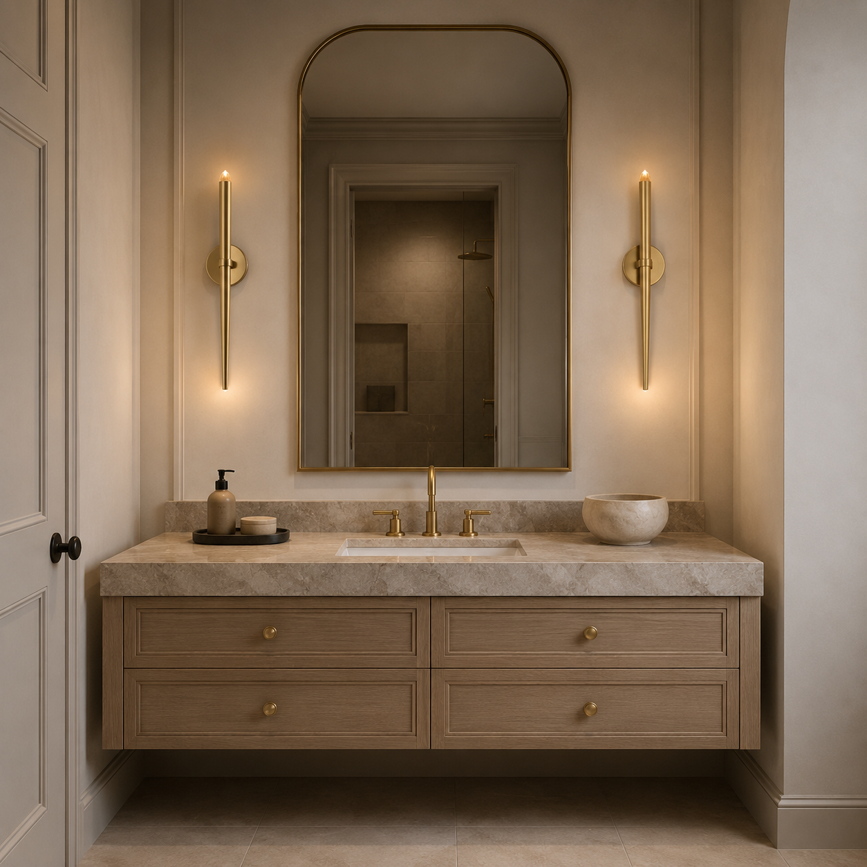 Aquitainent Torch Sconce