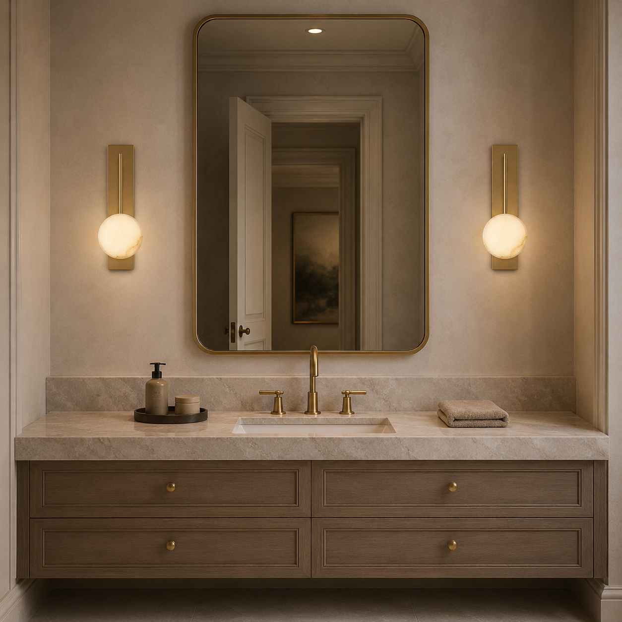 Alexandra Alabaster Wall Sconce 18"