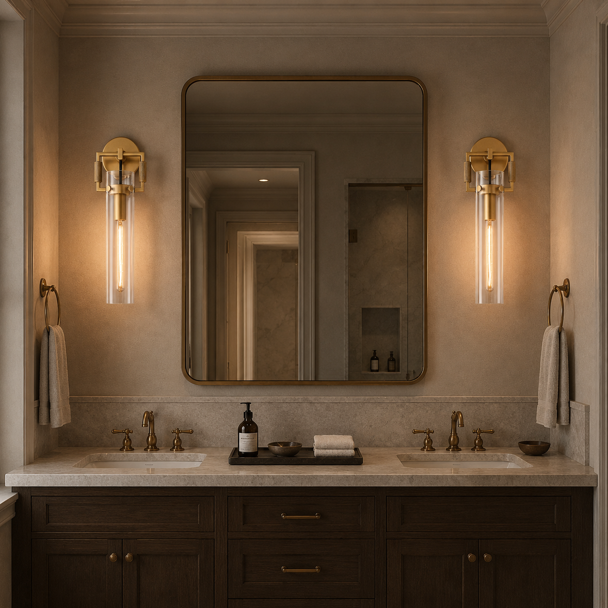Nachinist Glass Cylinder Sconce