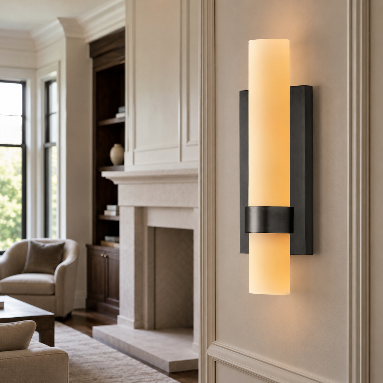 Lavellen Milk Glass Sconce
