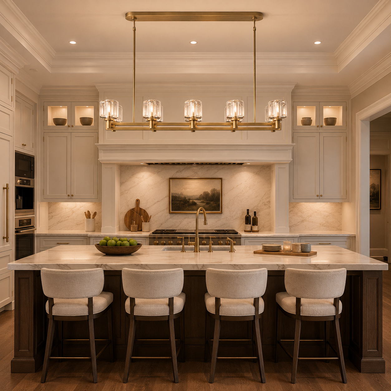 Demaretish Double Linear Chandelier