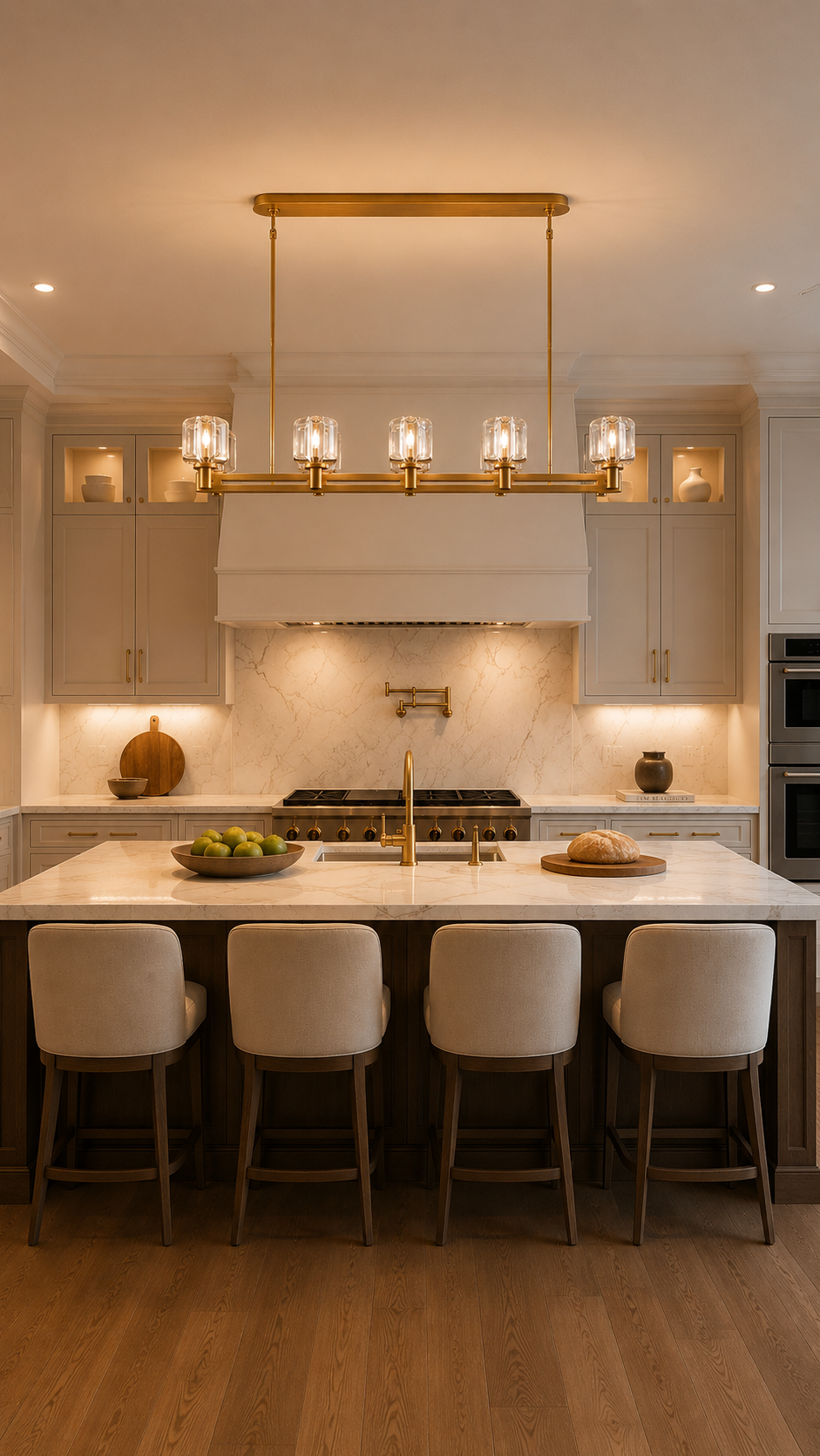 Demaretish Double Linear Chandelier