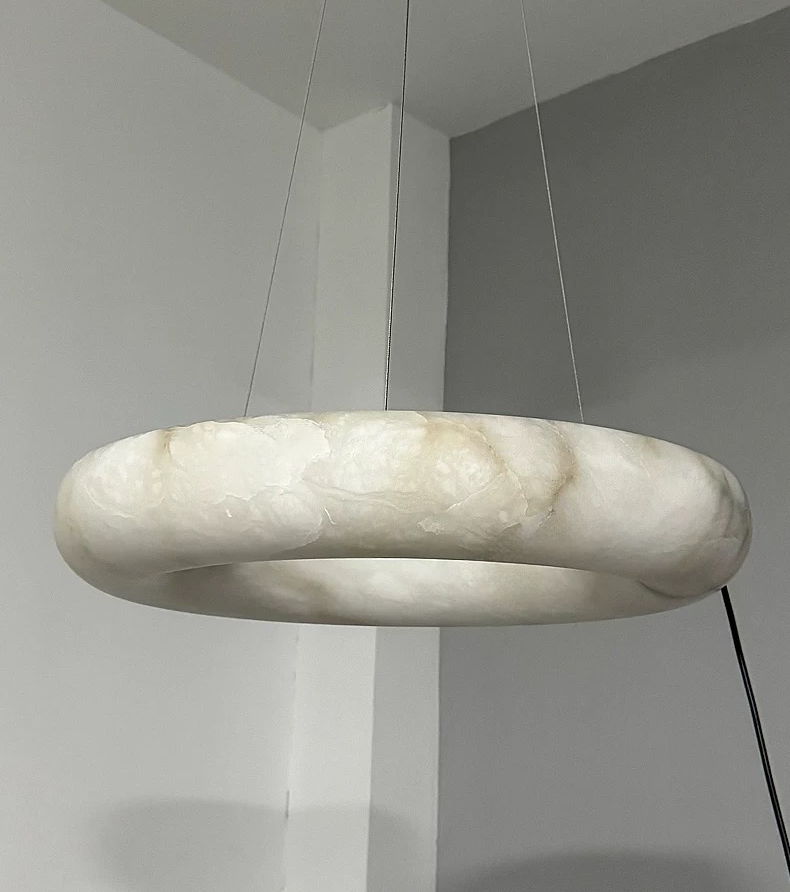 Rivage Lisse Round Alabaster Chandelier