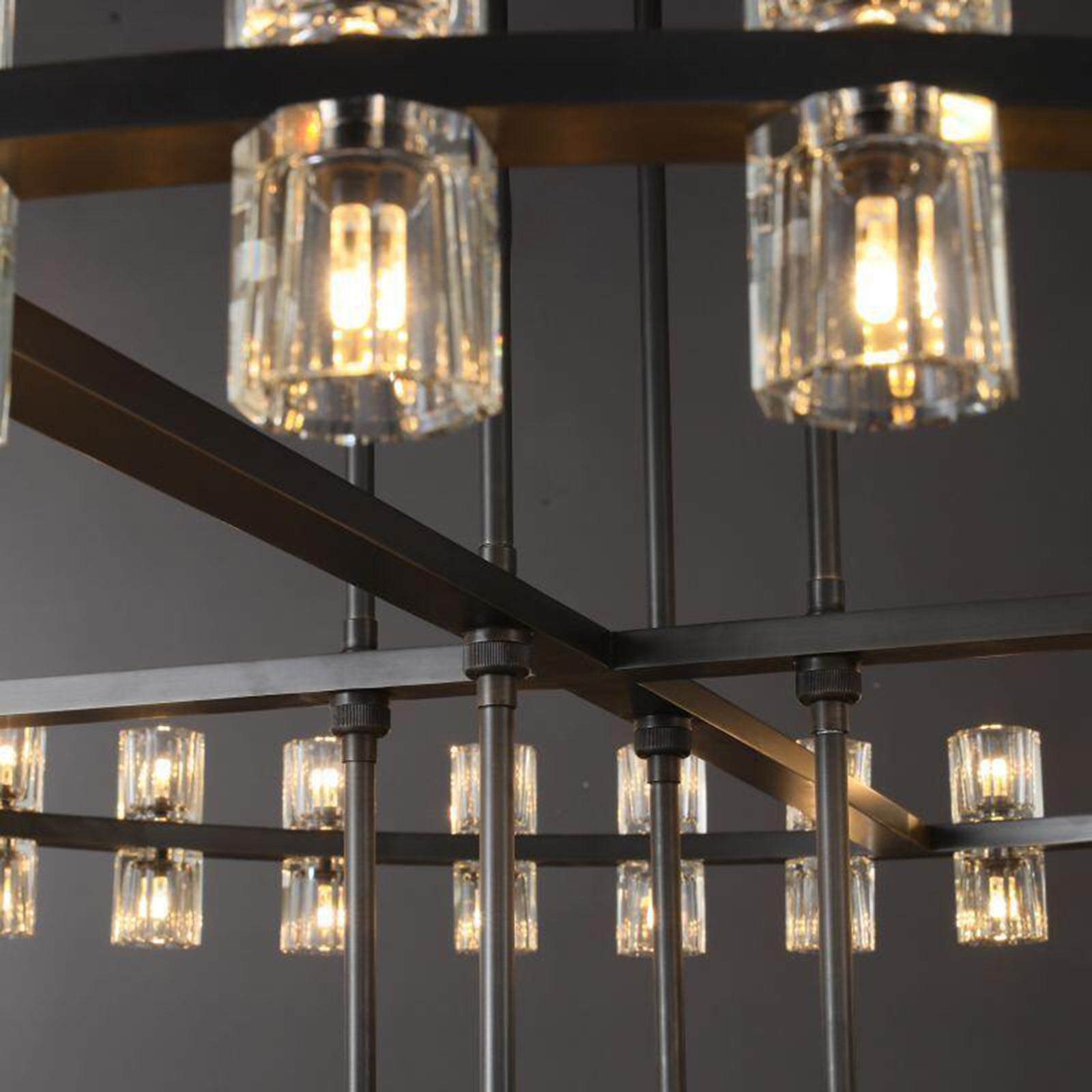 Arcachone Round Crystal Two-tierd Wagon Wheel Chandelier