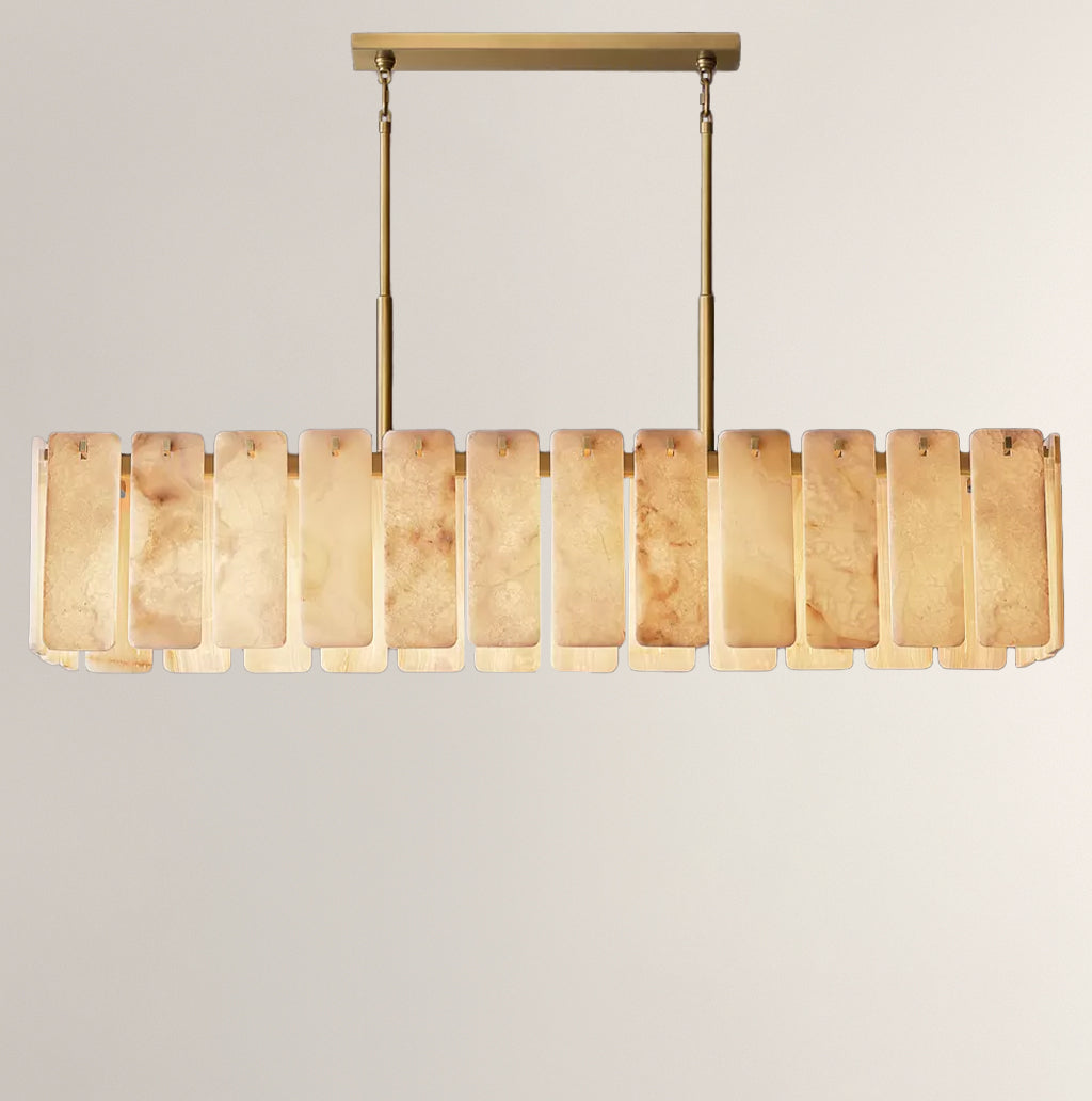 Calametta Onyx Rectangular Chandelier, Chandelier for Dining Room