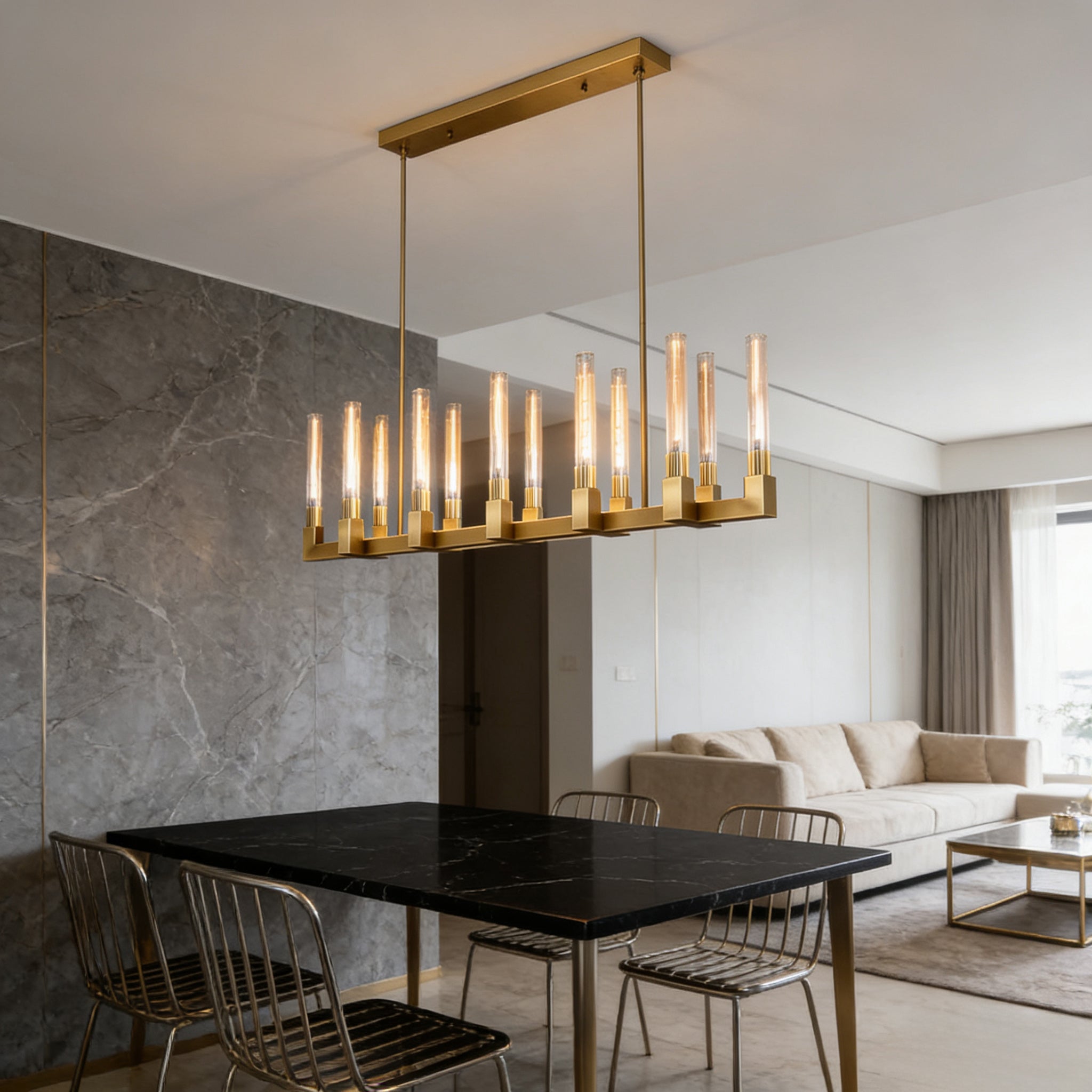 Cannelet Linear Chandelier