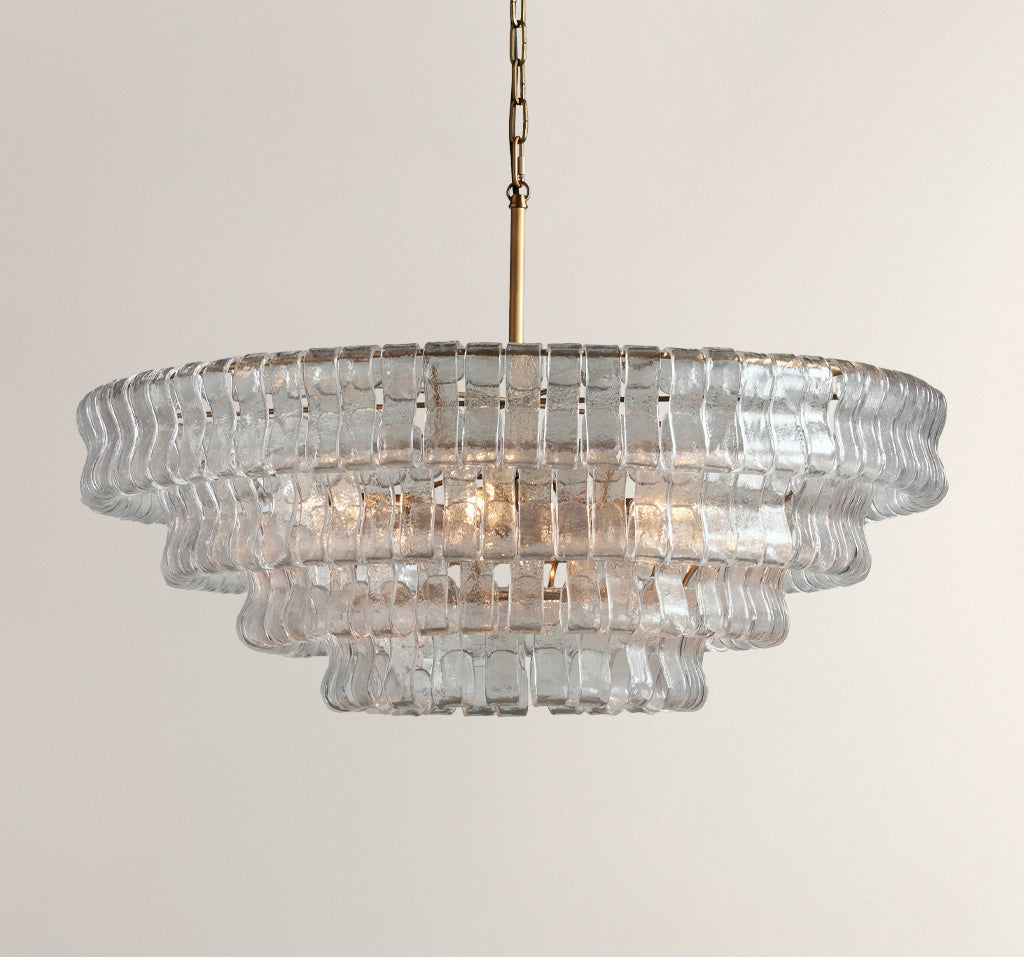 Ghiaccio Smoke Class Round Chandelier 24"36"48"60"