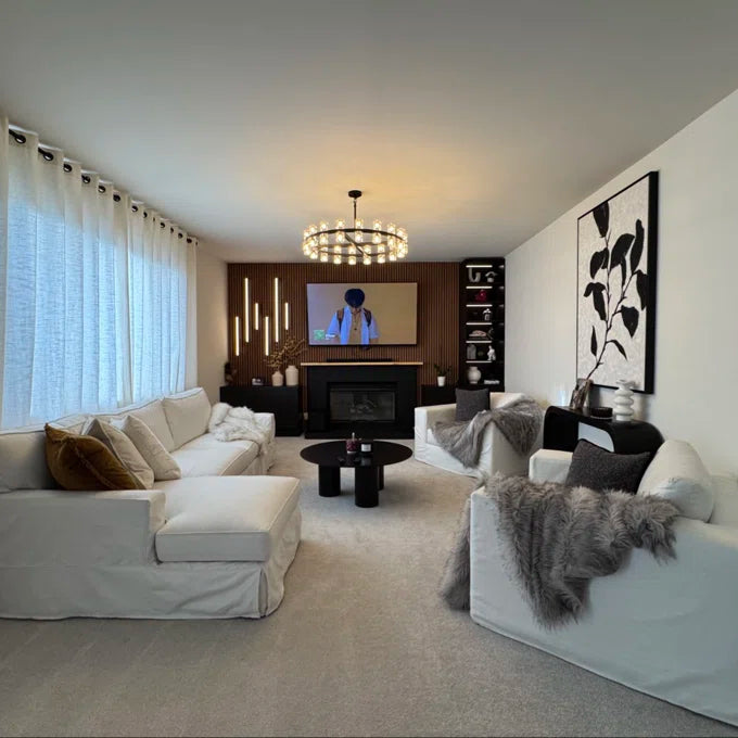 Arcachone LED Round Wagon Wheel Chandelier