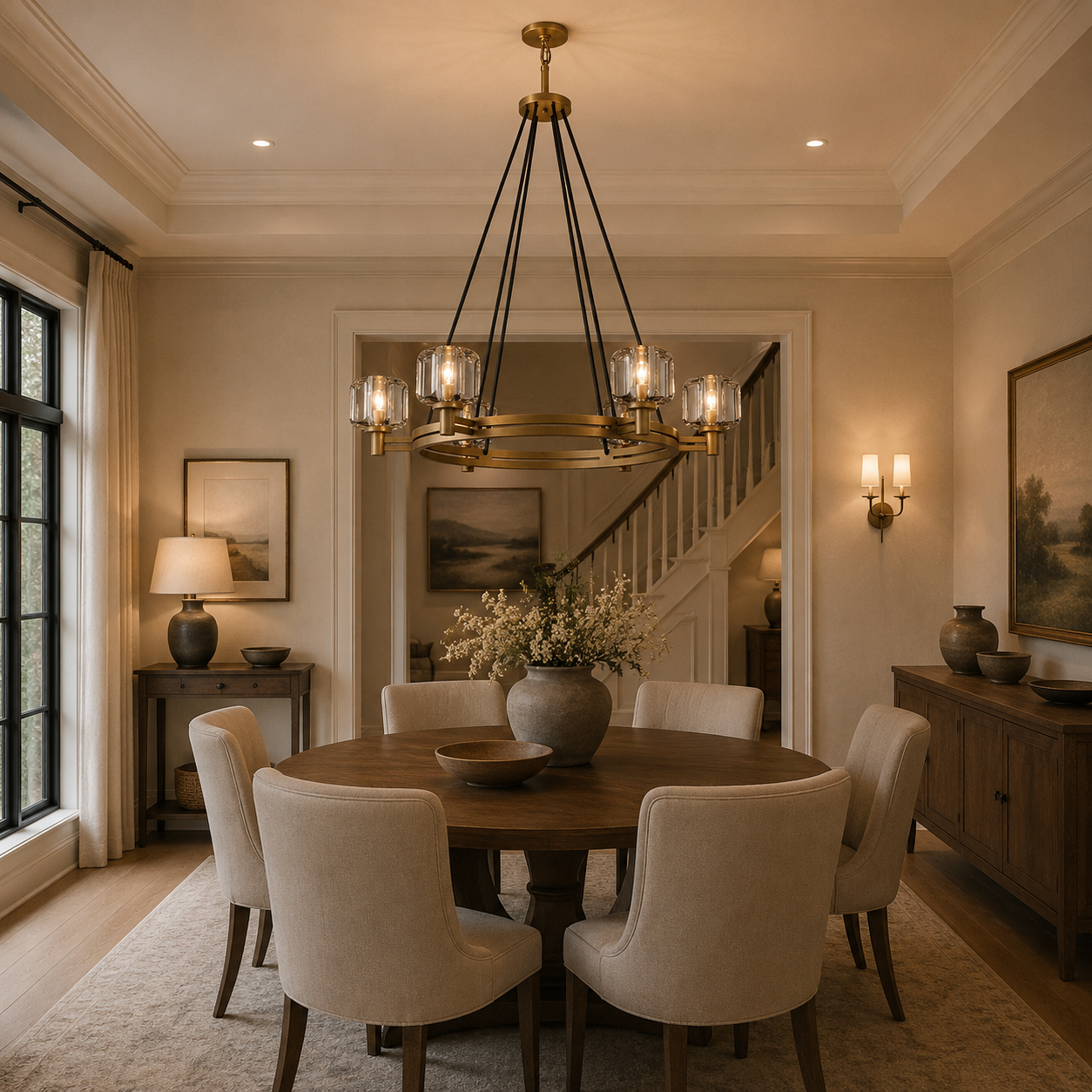 Demaretish Round Chandelier