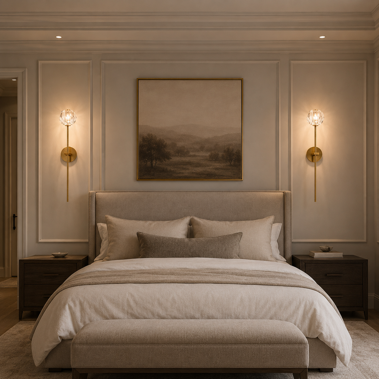 Boule Dee Cristal Smoke Glass Grand Sconce