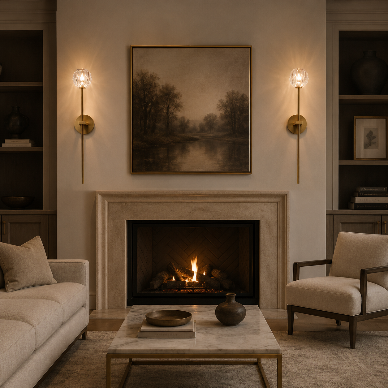 Boule Dee Cristal Smoke Glass Grand Sconce