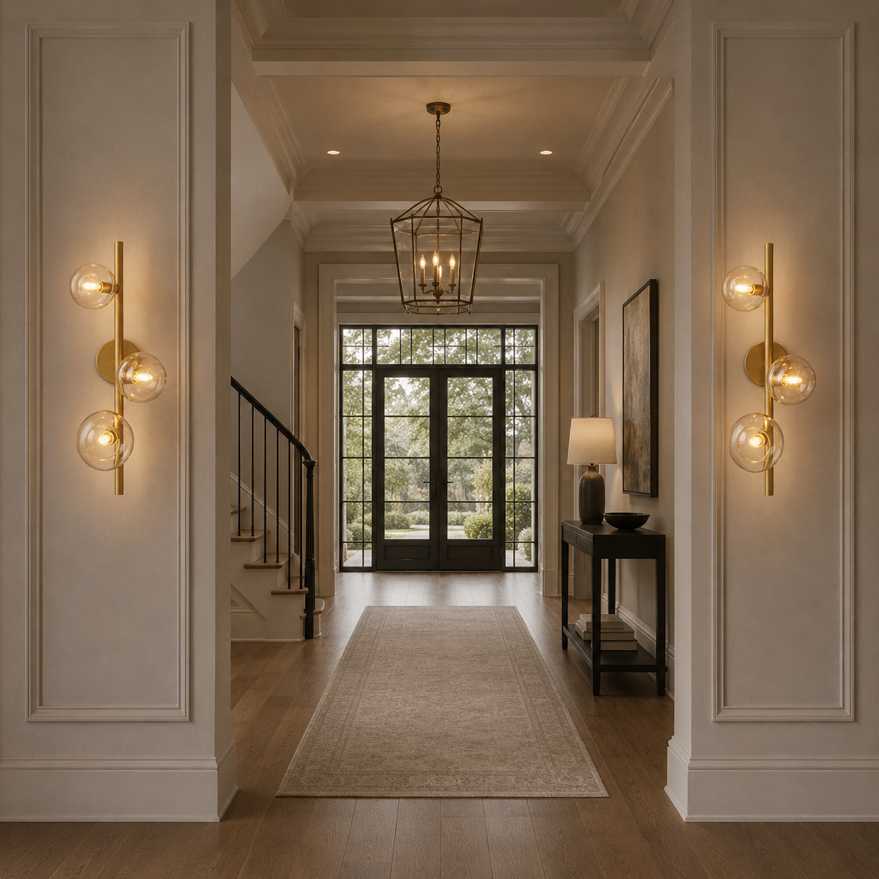 Bubbal Clear/Smoke Glass Cascade Sconce