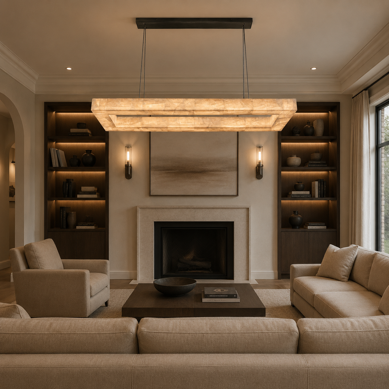 Livage Lueur Rectangular Chandelier