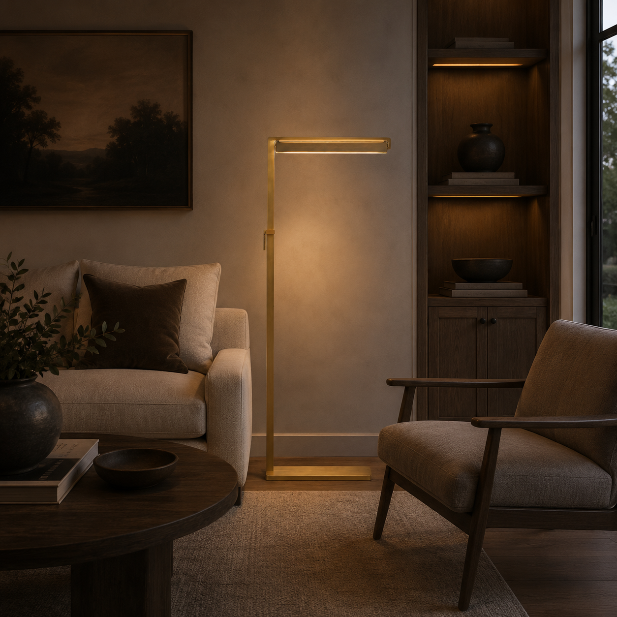 Audubond Alabaster Task Floor Lamp