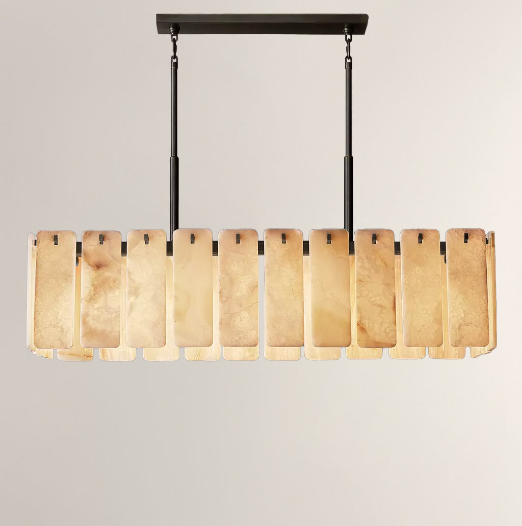 Calametta Onyx Rectangular Chandelier, Chandelier for Dining Room