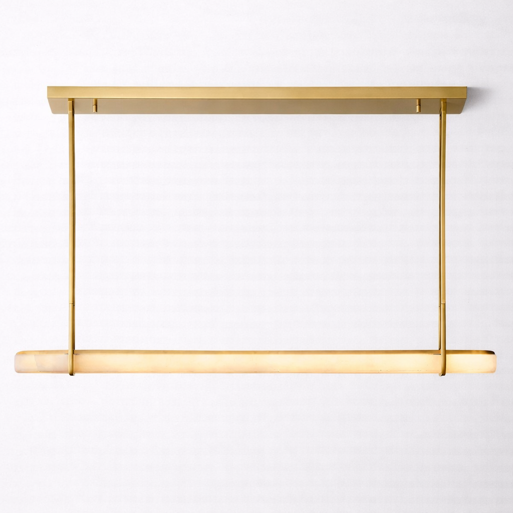 Audubond Alabaster Single Bar Linear Chandelier