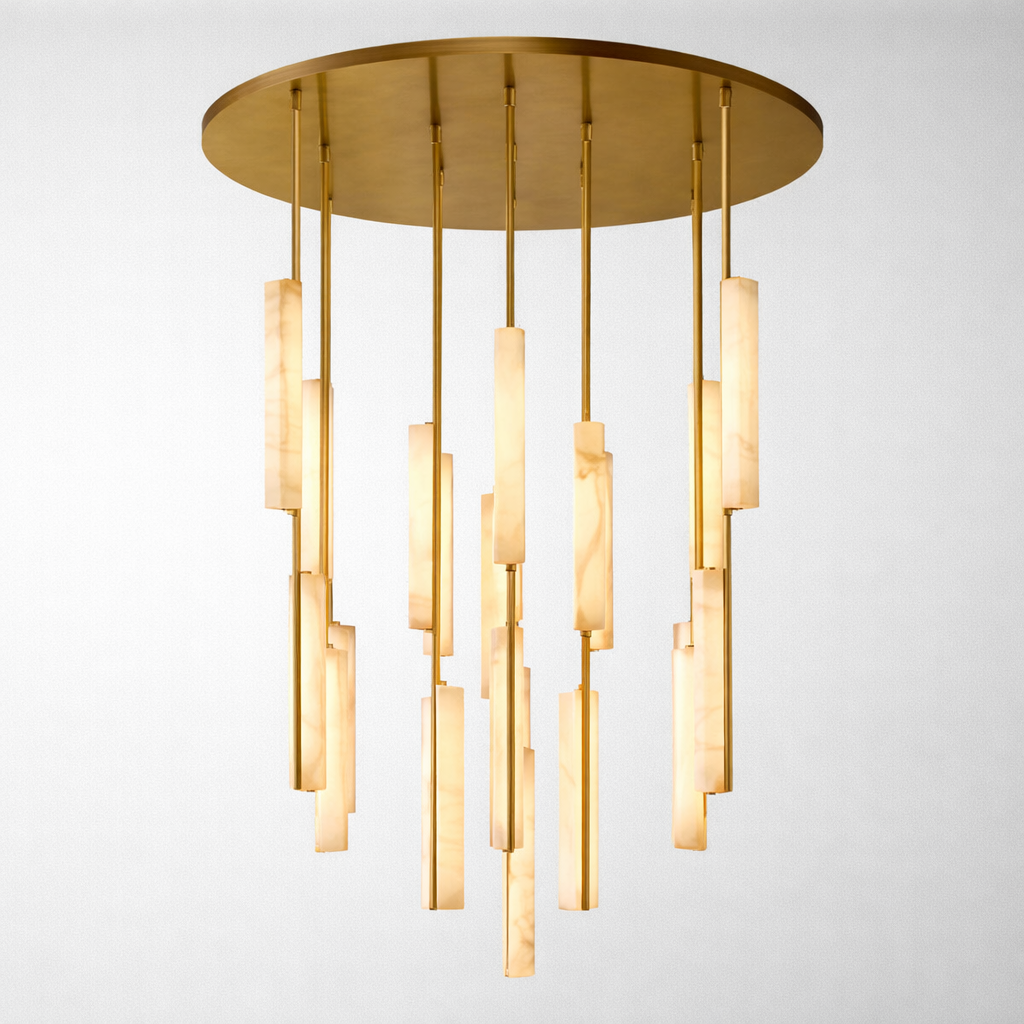Audubond Alabaster Round Chandelier