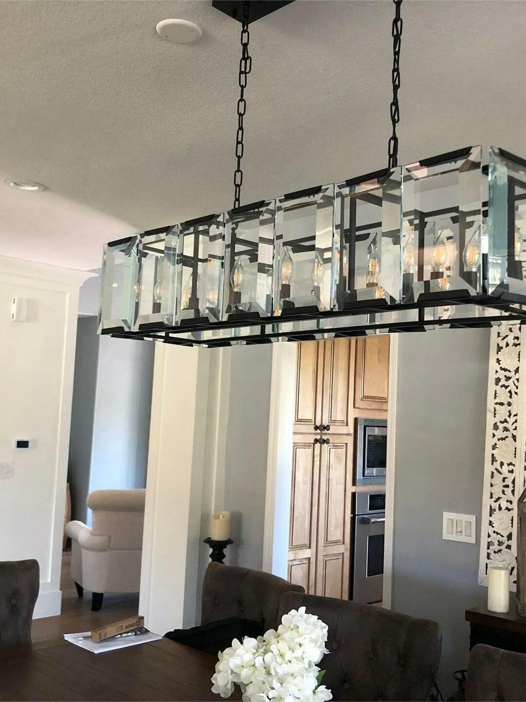 Harlowa Crystal Rectangular Chandelier