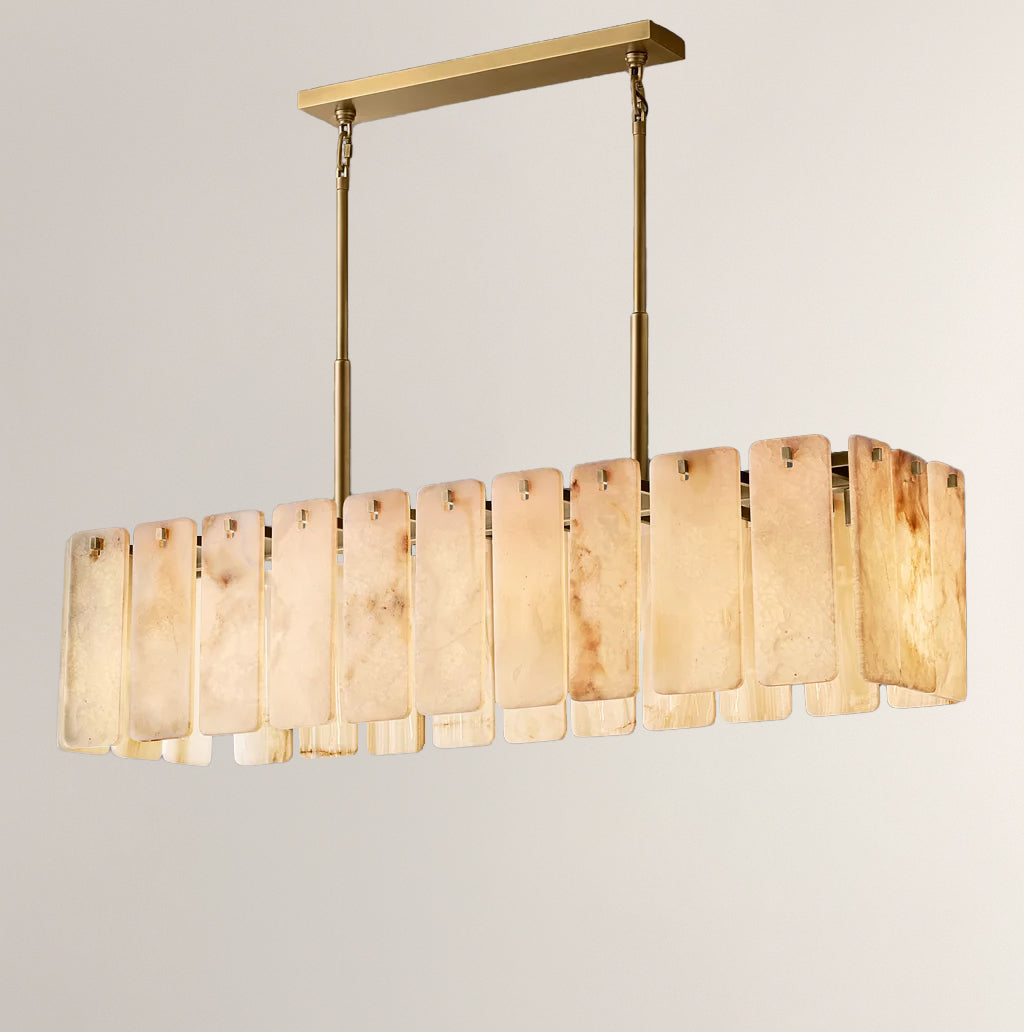 Calametta Onyx Rectangular Chandelier, Chandelier for Dining Room