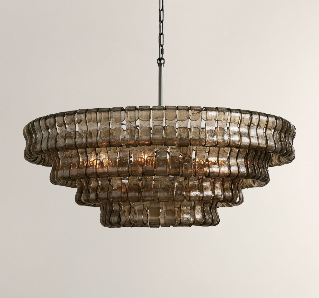 Ghiaccio Smoke Class Round Chandelier 24"36"48"60"