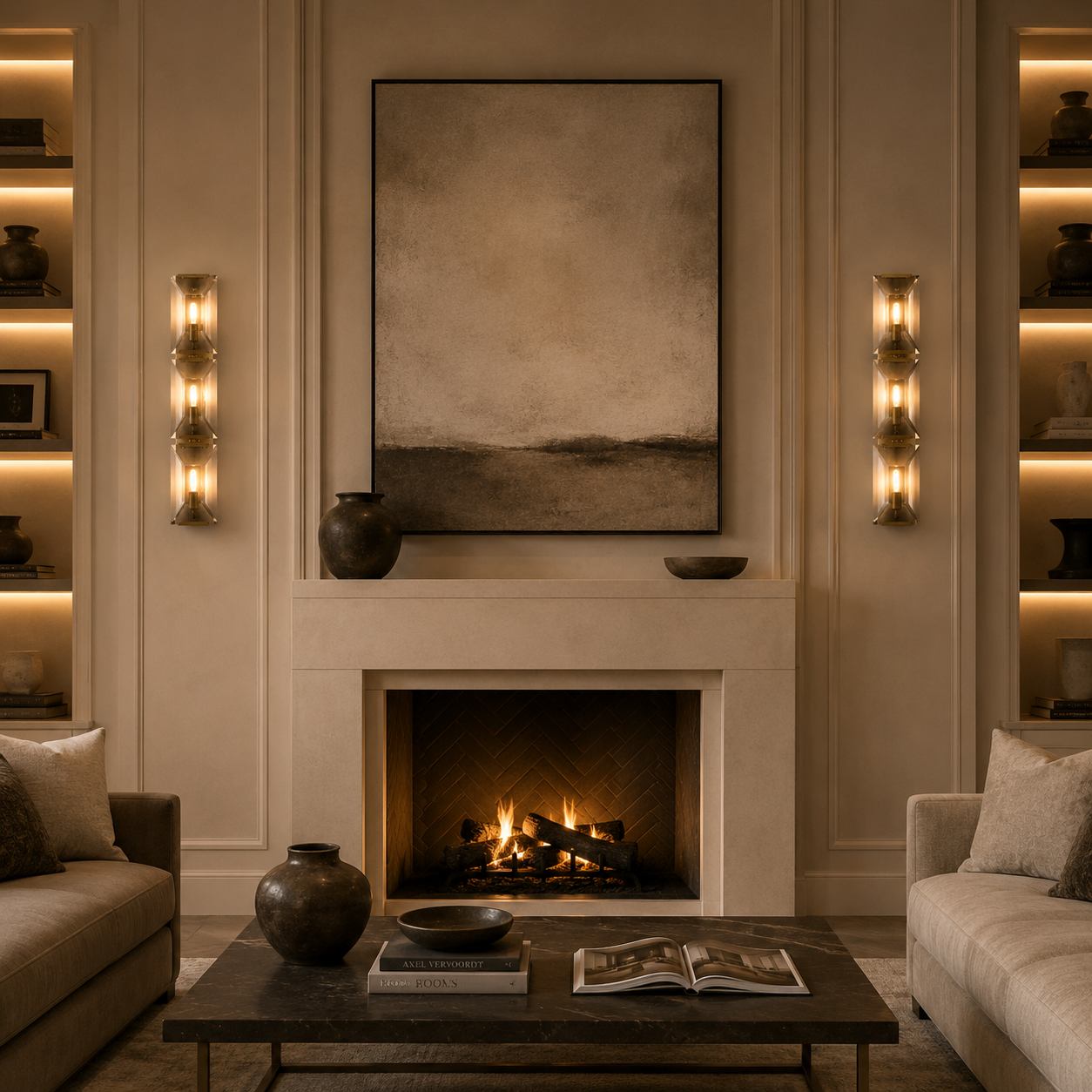 Harlowa Crystal Triple Sconce