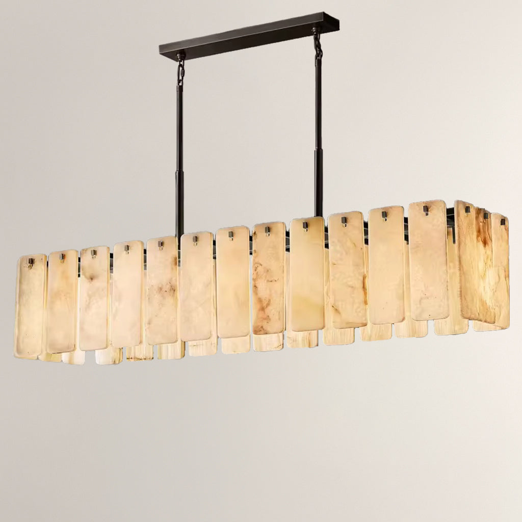 Calametta Onyx Rectangular Chandelier, Chandelier for Dining Room