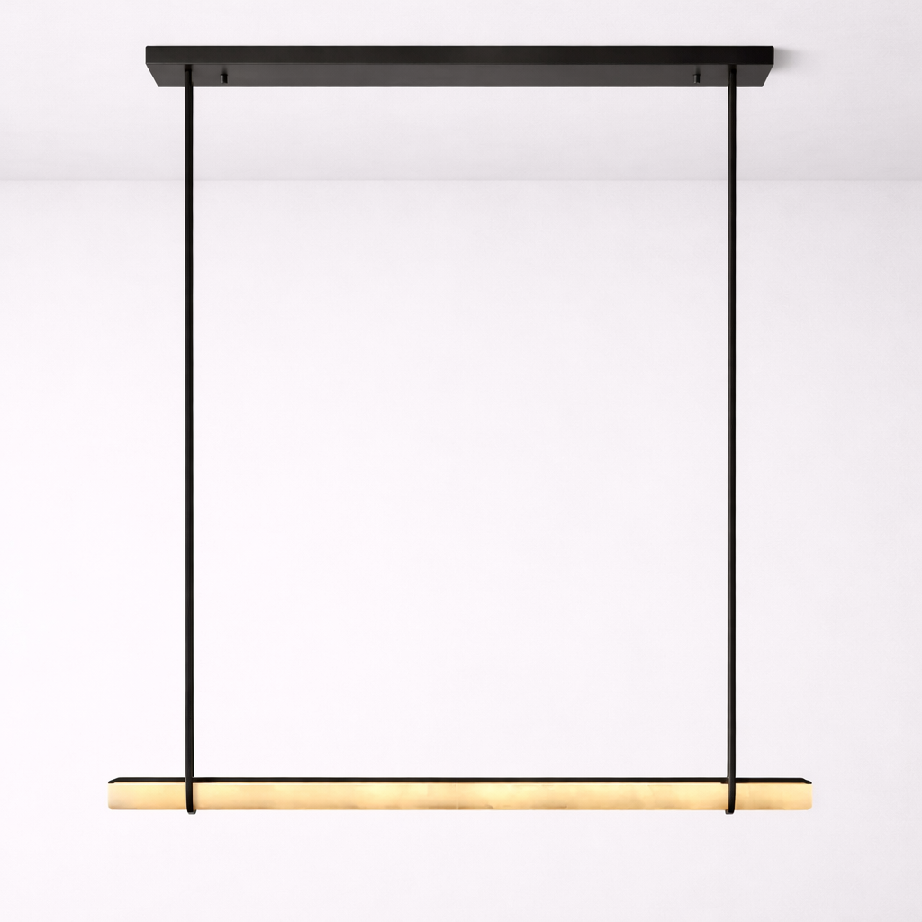 Audubond Alabaster Single Bar Linear Chandelier