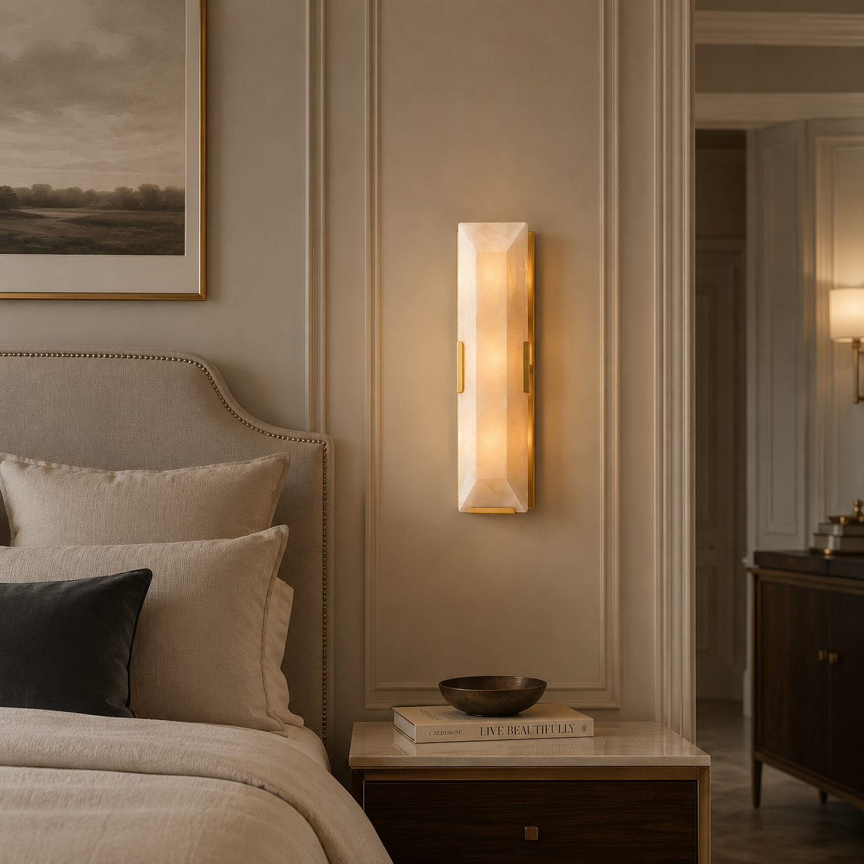 Harlowa Calcite Linear Sconce