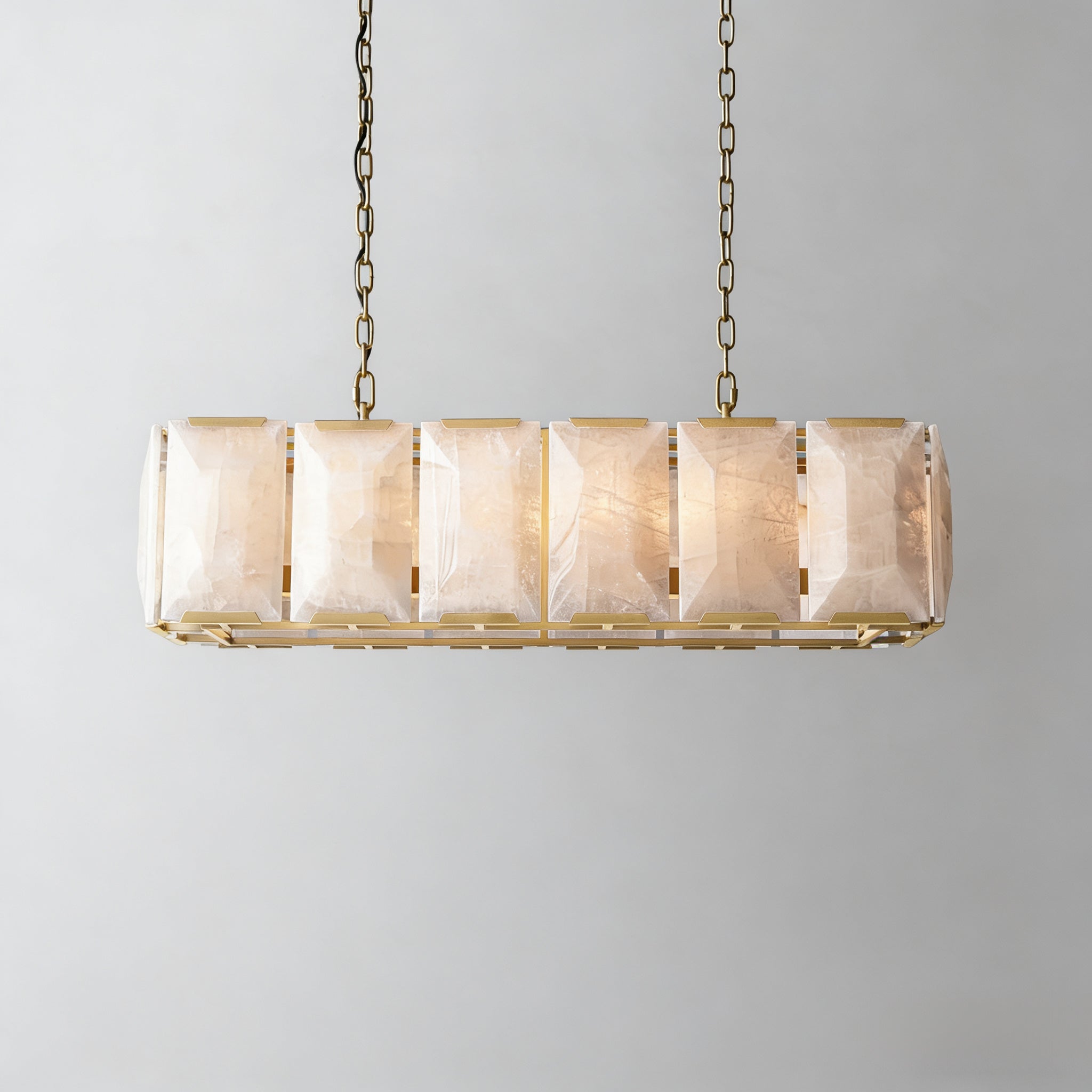 Harlowa Calcite Rectangular Chandelier