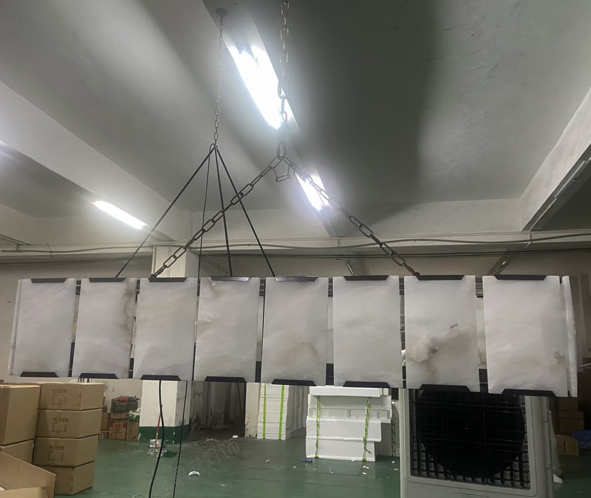 Harlowa Calcite Rectangular Chandelier