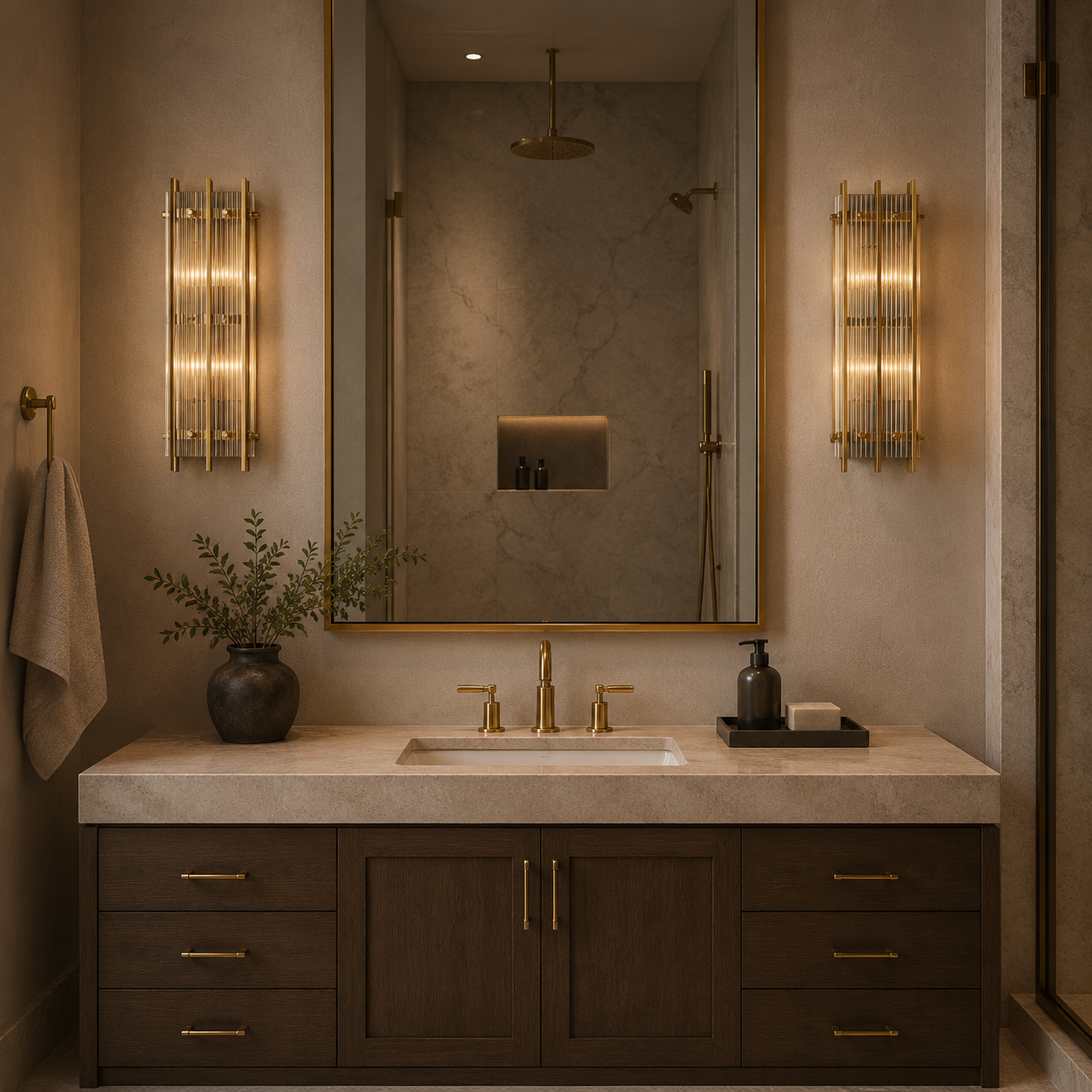 Sanish Marco Glass Grand Rectangular Sconce