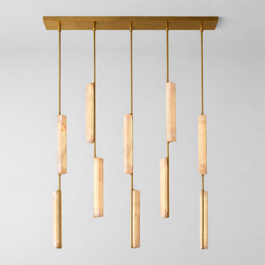 Audubond Alabaster Linear Chandelier 54"