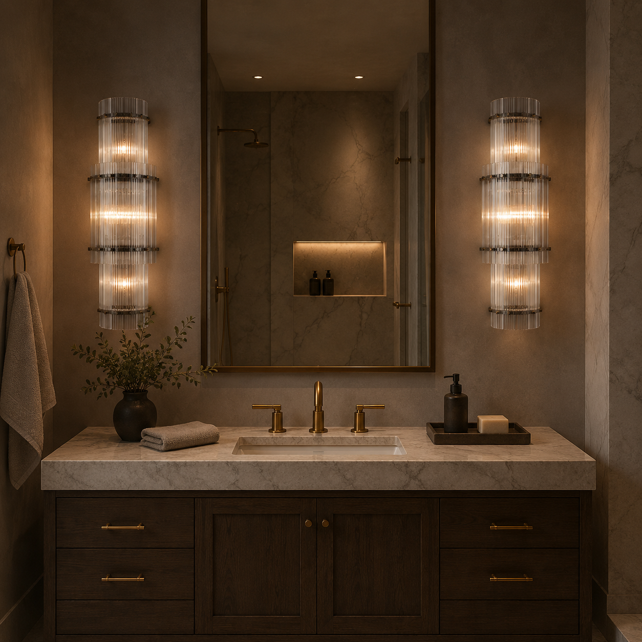 Sanish Marco Glass Grand Round Sconce