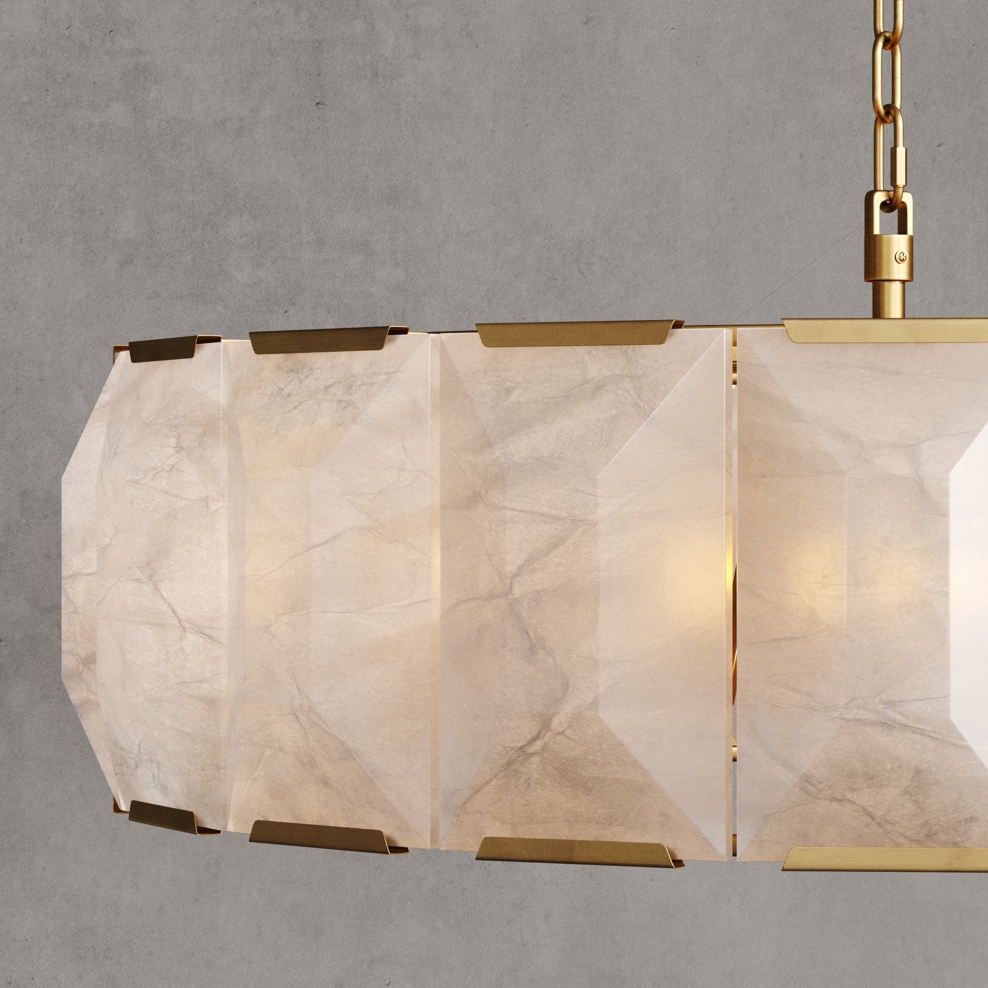 Harlowa Calcite Round Chandelier