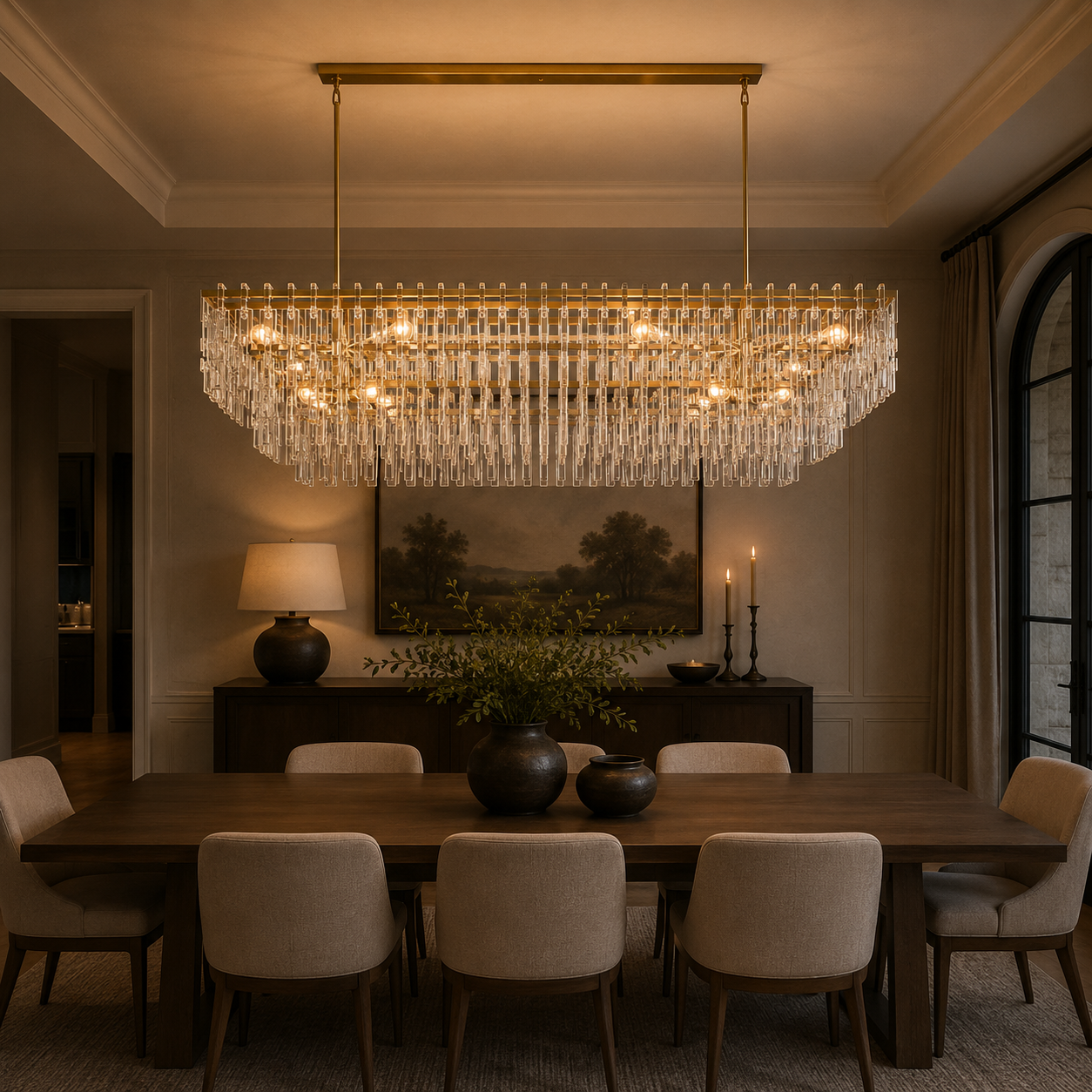 Marignane Tiered Rectangular Chandelier
