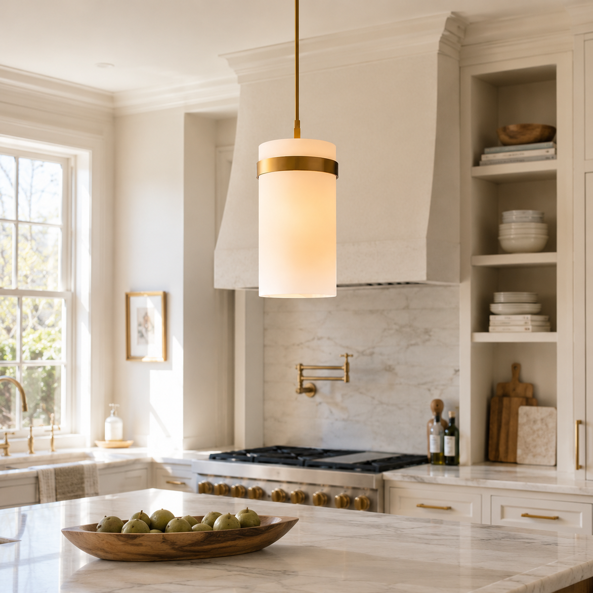 Lavellen Milk Glass Pendant
