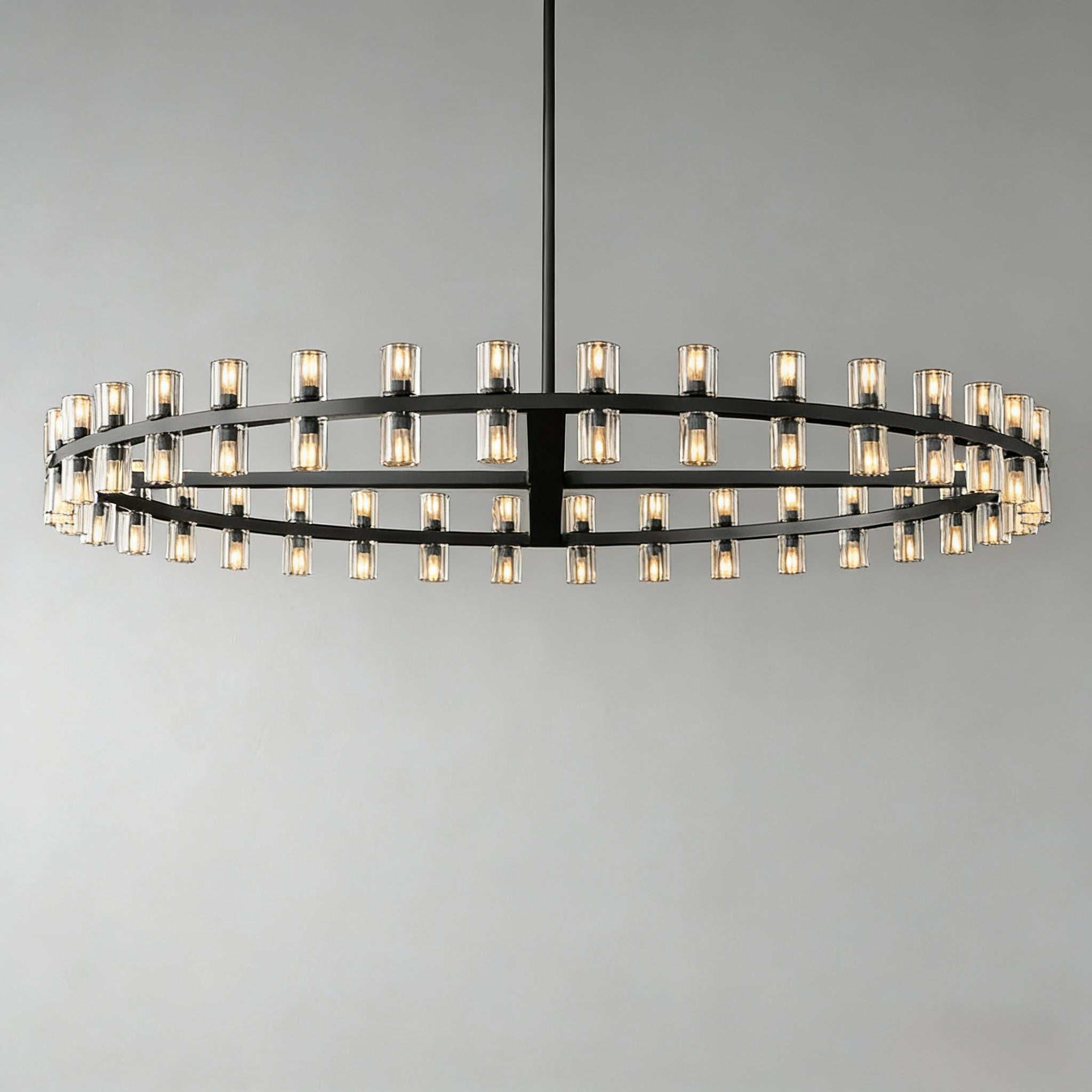 Arcachone LED Round Wagon Wheel Chandelier