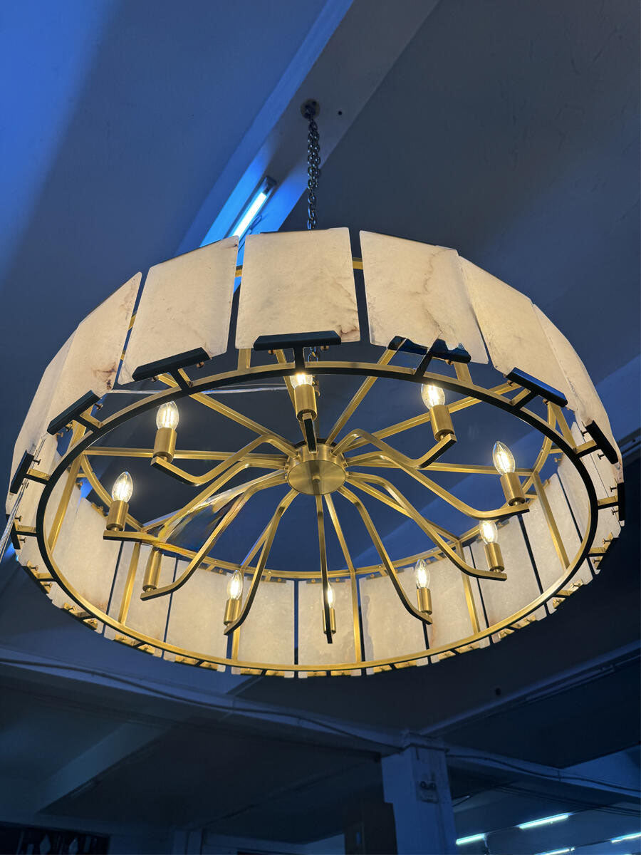Harlowa Calcite Round Chandelier
